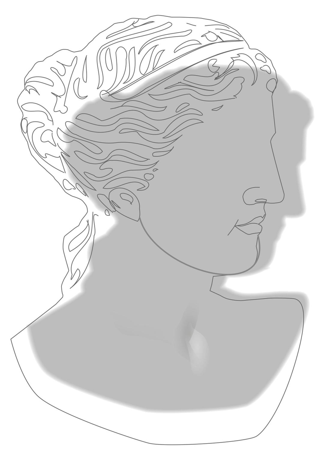 Venus de Milo-portrait png transparent