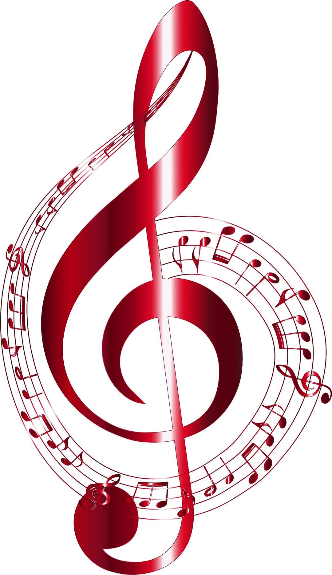 Vermilion Musical Notes Typography No Background png transparent