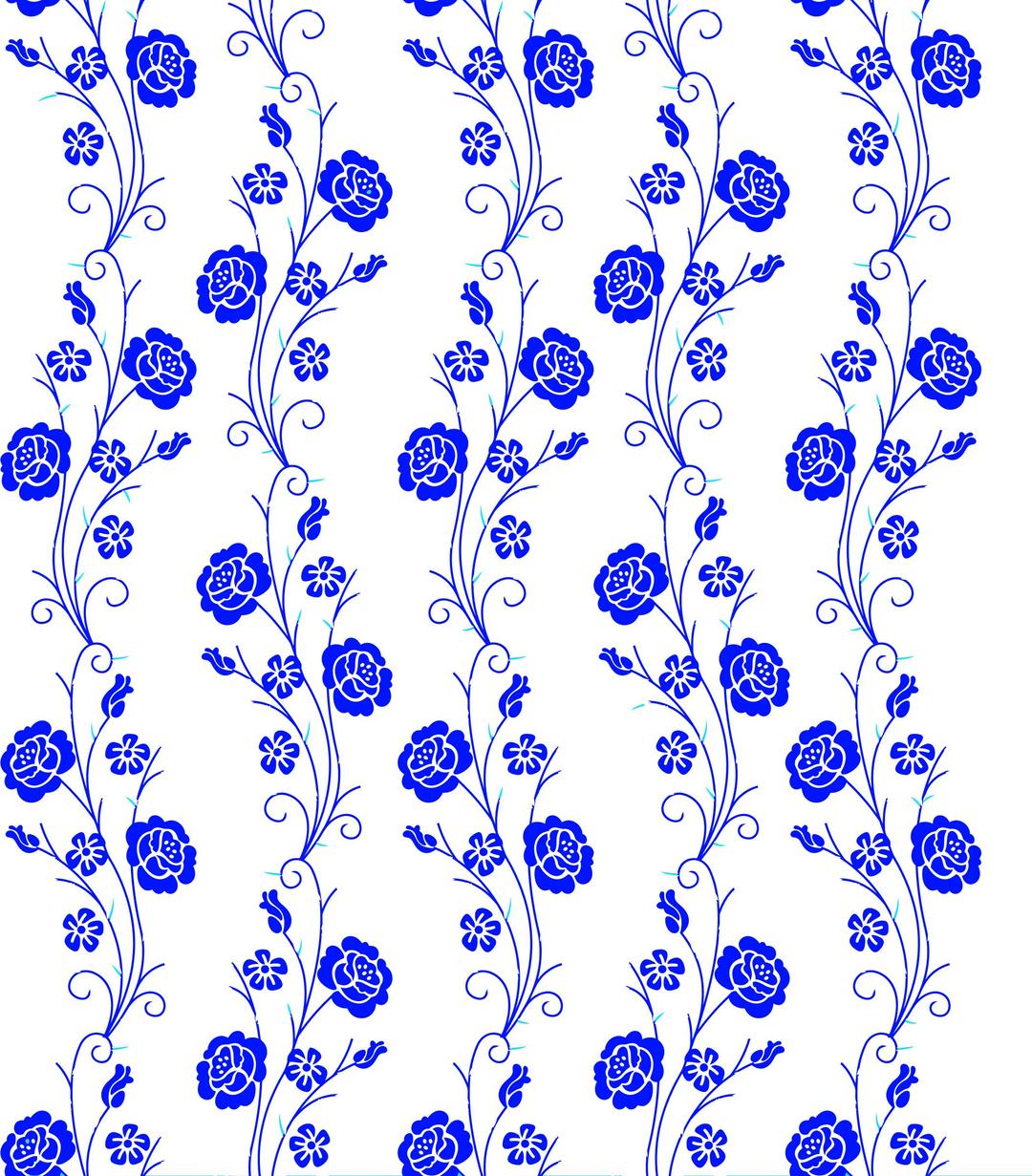 Vertical Floral Pattern Without Background png transparent