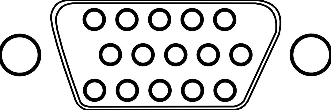 VGA Connector with 15 Poles / Pins png transparent