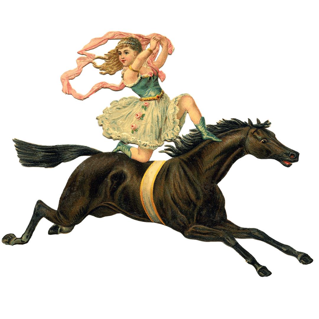Victorian Girl Horse png transparent