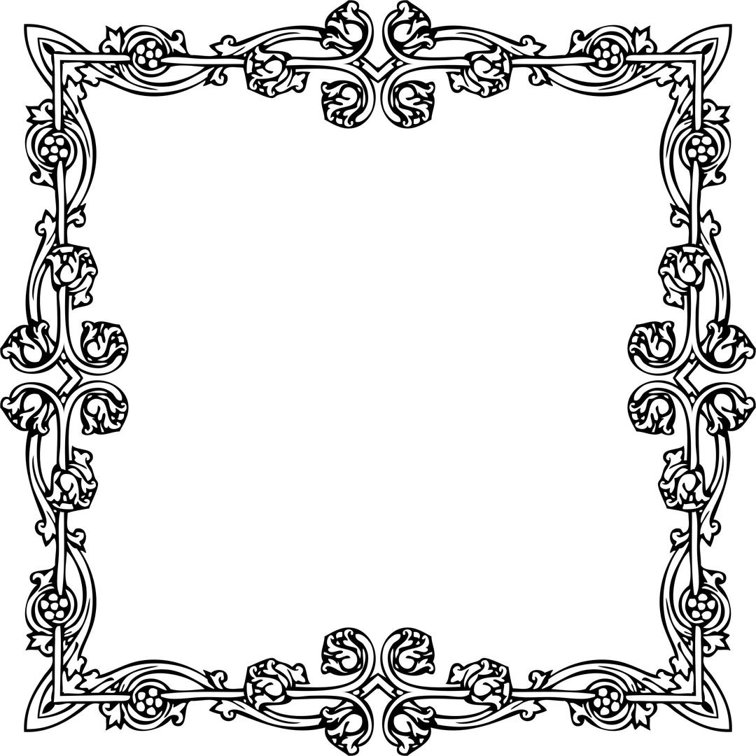 Victorian Style Frame 7 png transparent