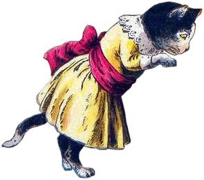 Victorian Vintage Cat png transparent