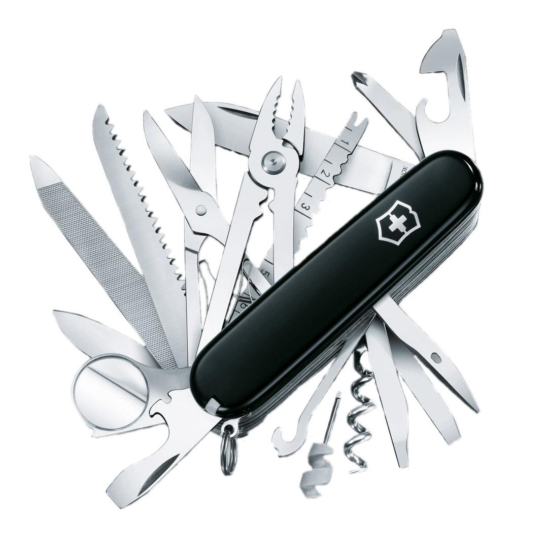Victorinox Black Swiss Army Knife All Tools png transparent