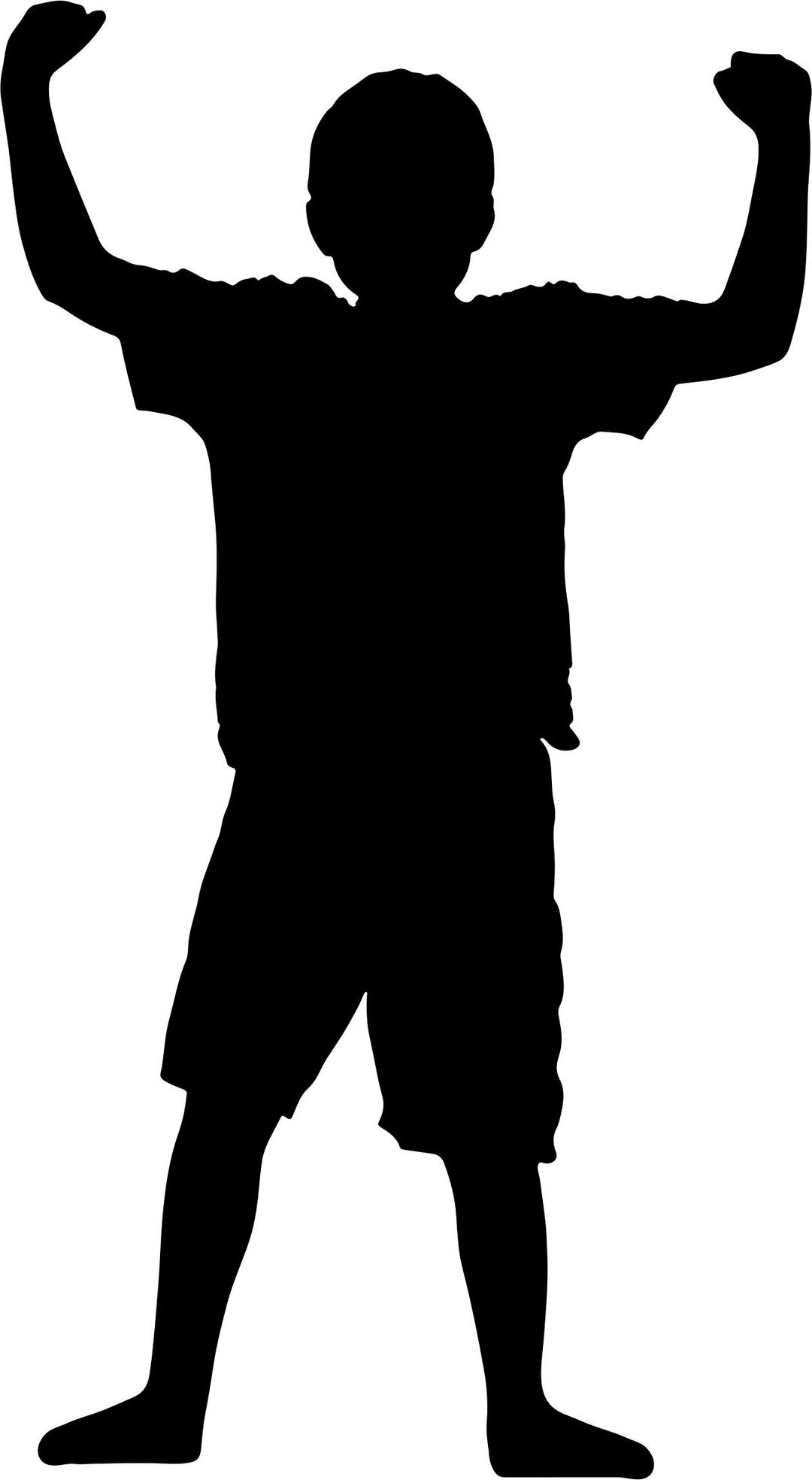 Victory Boy Silhouette png transparent