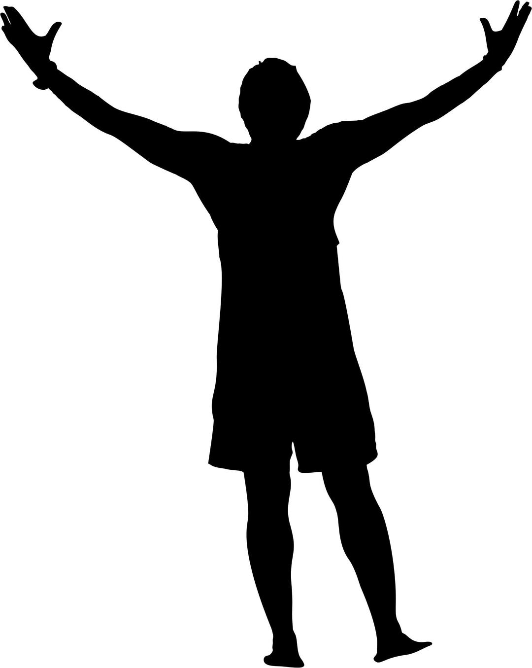 Victory Man Silhouette png transparent