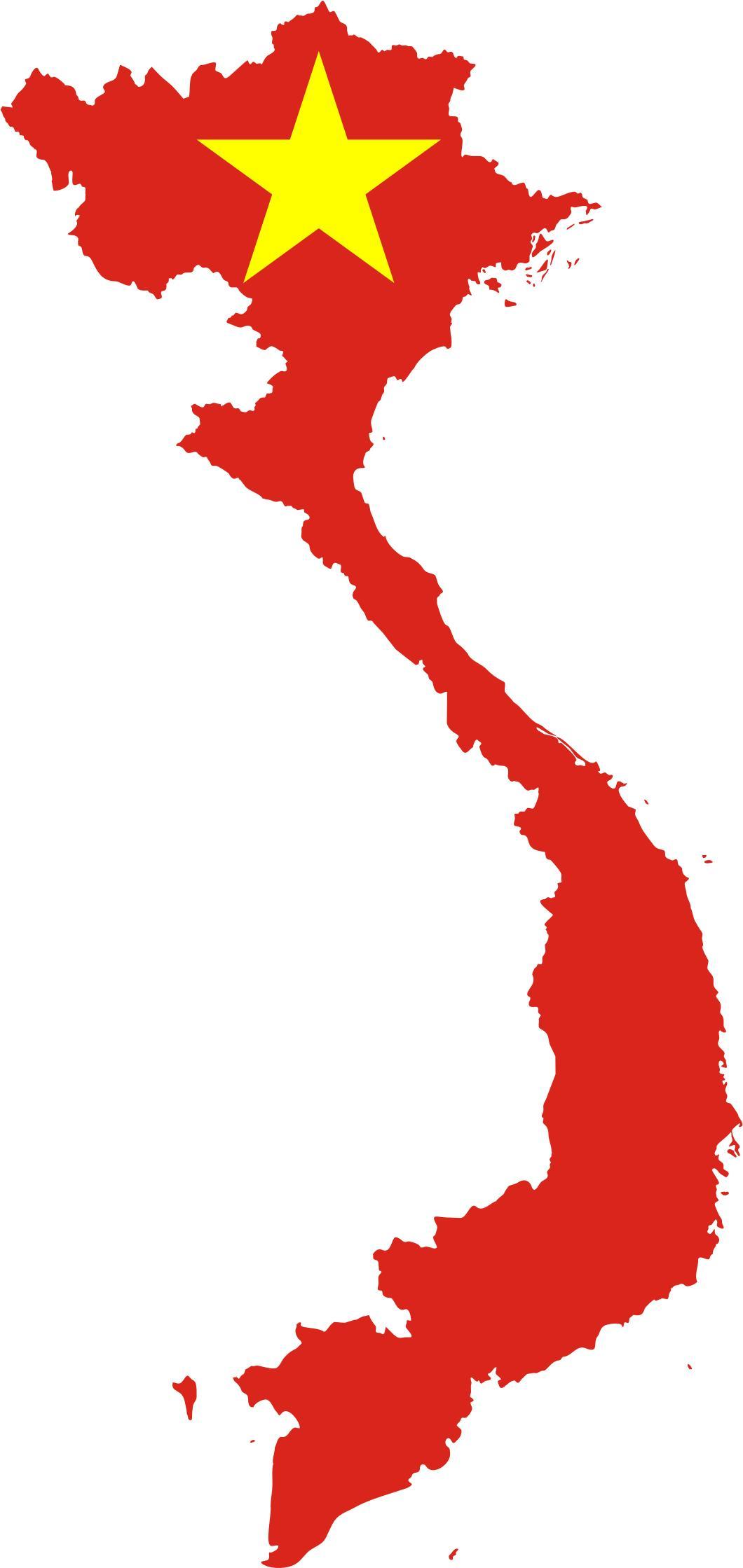 Vietnam Map Flag png transparent