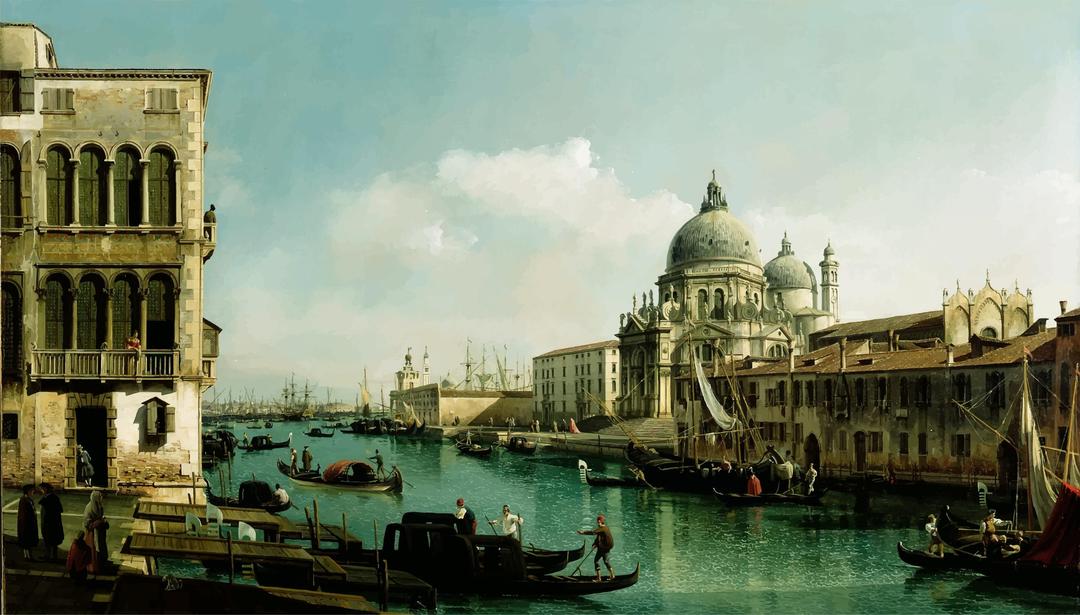 View of the Grand Canal and the Dogana By Bernardo Bellotto png transparent