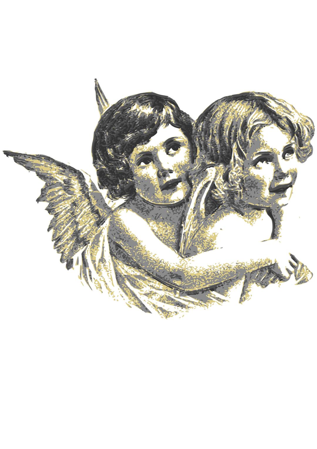 Vintage Angels 01 png transparent