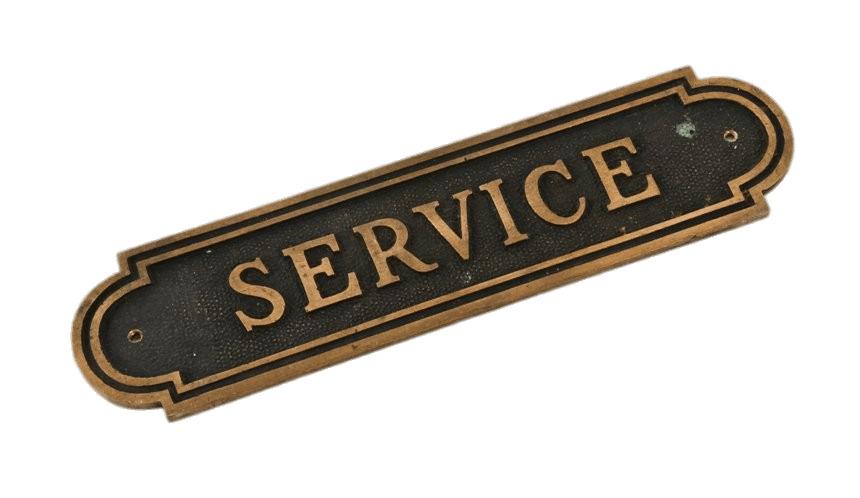 Vintage Bank Service Sign png transparent