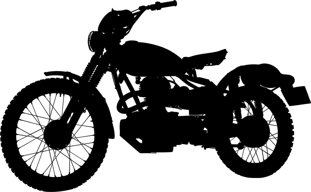 Vintage BMW Motorcycle Silhouette png transparent