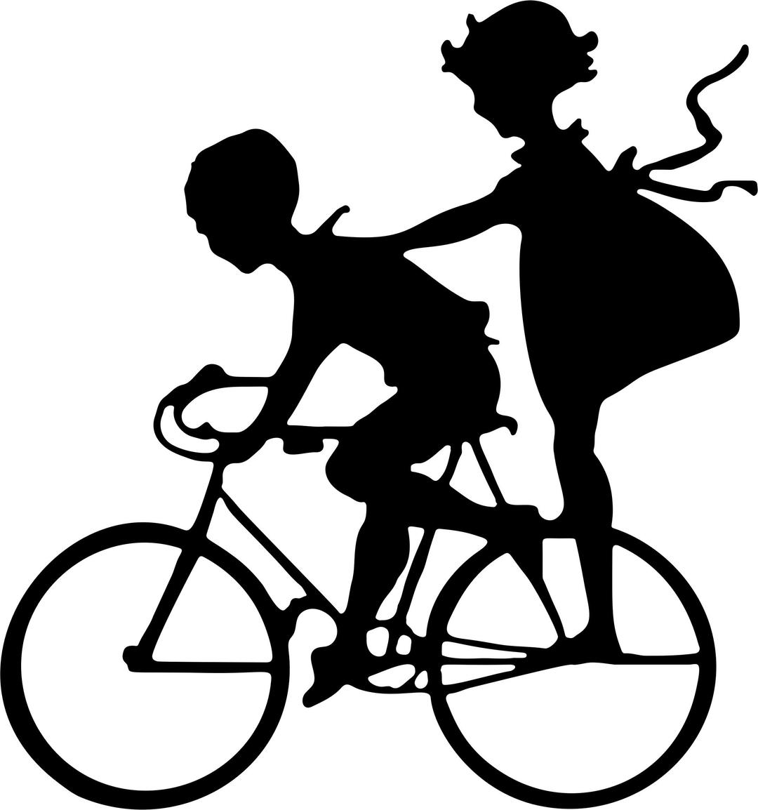 Vintage Brother And Sister Bicycle Silhouette png transparent