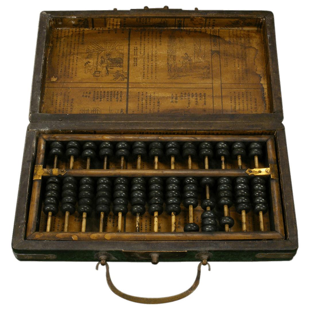 Vintage Chinese Abacus In Box png transparent