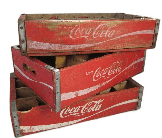 Vintage Coca Cola Boxes png transparent