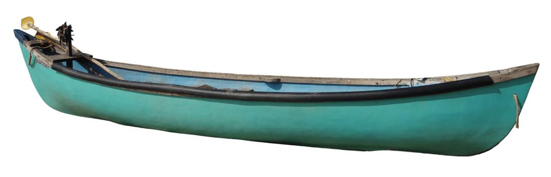 Vintage Green Canoe png transparent