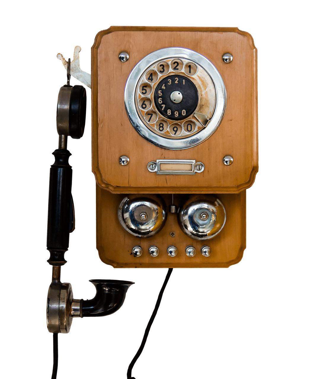 Vintage Mounted on Wall Telephone png transparent