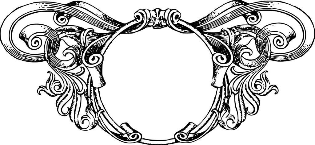 Vintage Ornate Circle Frame png transparent