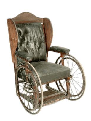 Vintage Padded Wheelchair png transparent