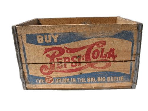 Vintage Pepsi Cola Crate png transparent
