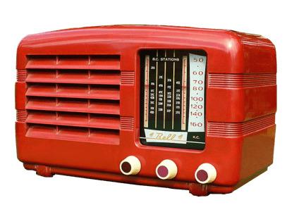 Vintage Red Radio png transparent