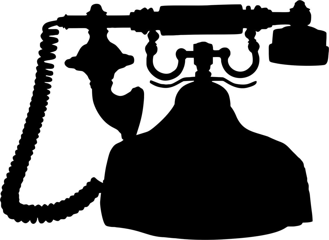 Vintage Style Telephone Silhouette png transparent