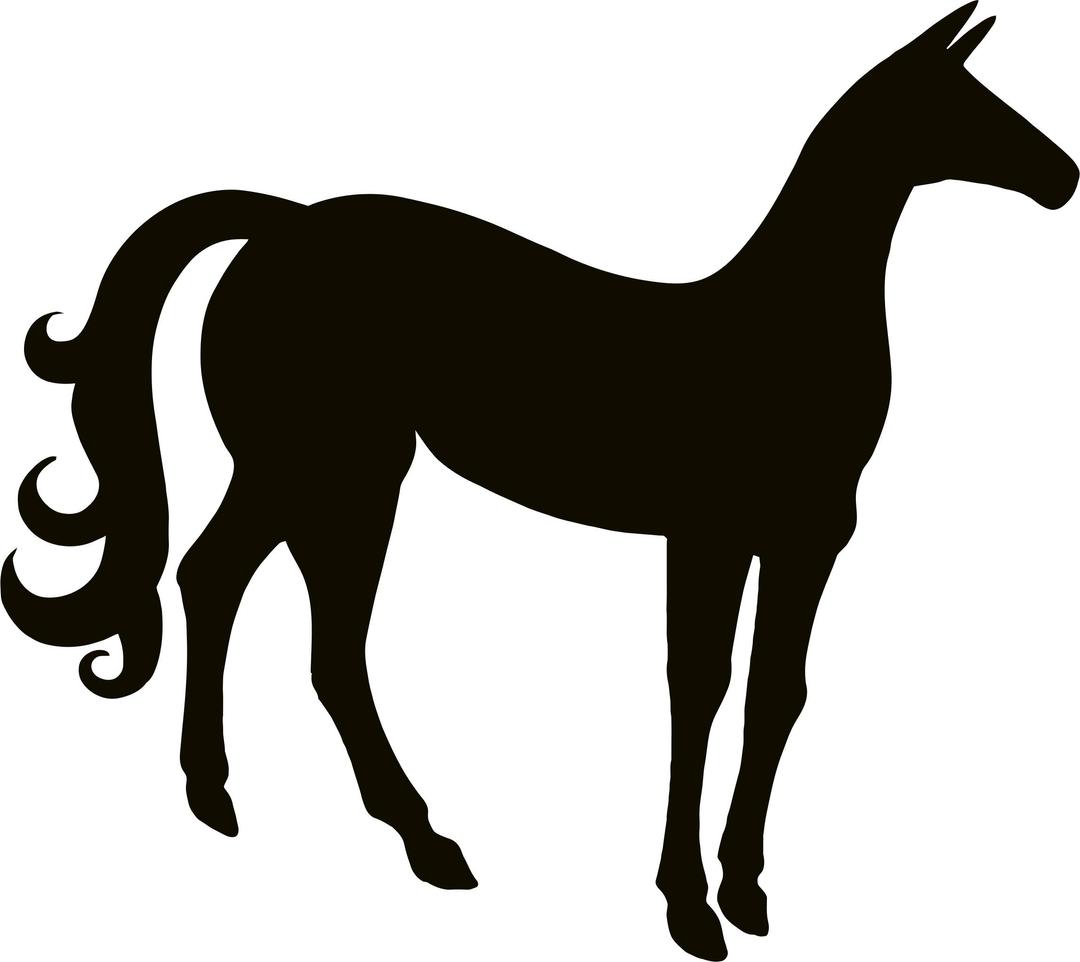 Vintage Stylized Horse Silhouette png transparent