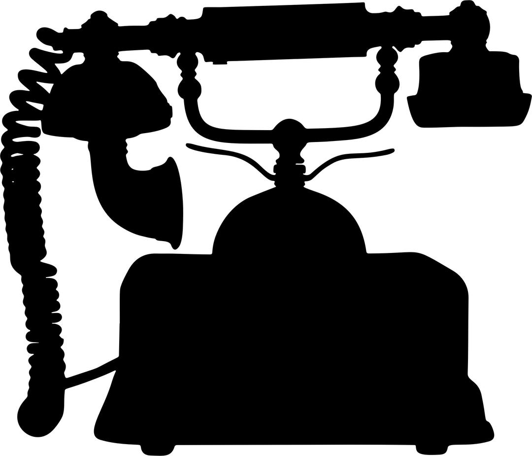 Vintage Telephone Silhouette png transparent