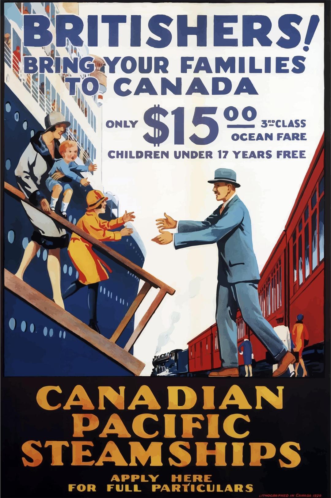 Vintage Travel Poster Canada 3 png transparent