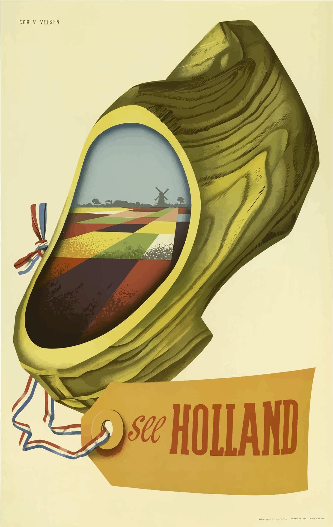 Vintage Travel Poster Holland png transparent