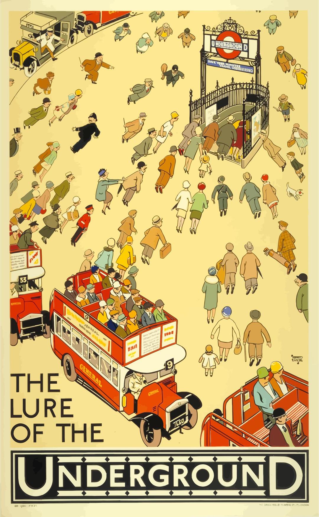 Vintage Travel Poster London Underground png transparent
