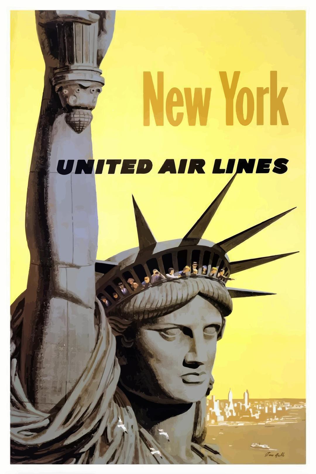 Vintage Travel Poster New York png transparent