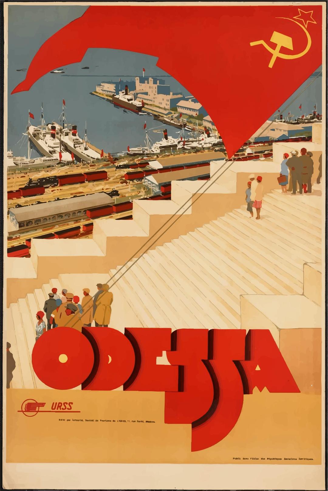 Vintage Travel Poster Odessa Ukraine png transparent