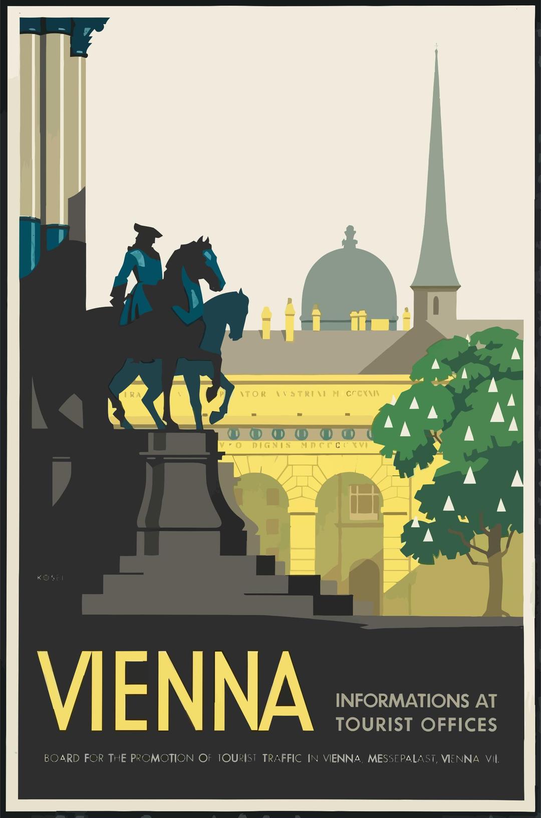 Vintage Travel Poster Vienna png transparent