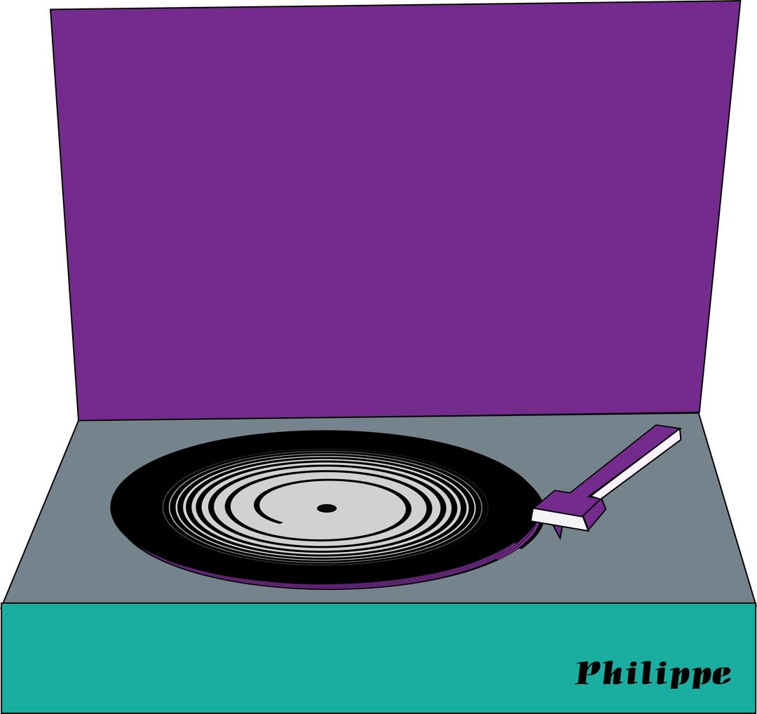 Vinyl Disc Player and Record png transparent