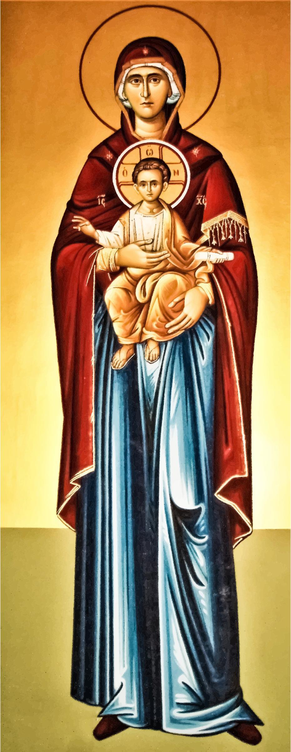 Virgin Mary And Jesus Painting png transparent