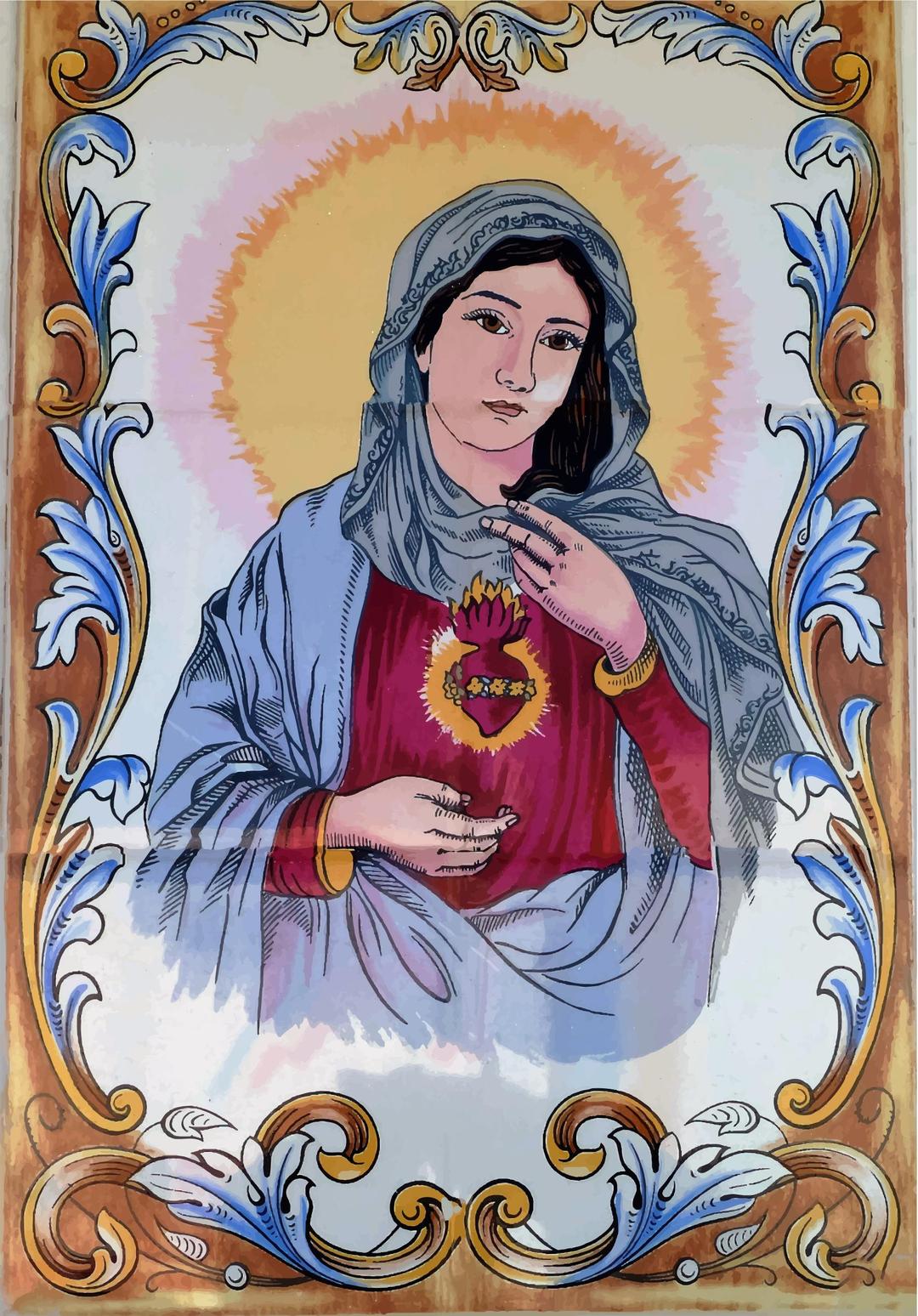 Virgin Mary Mural png transparent