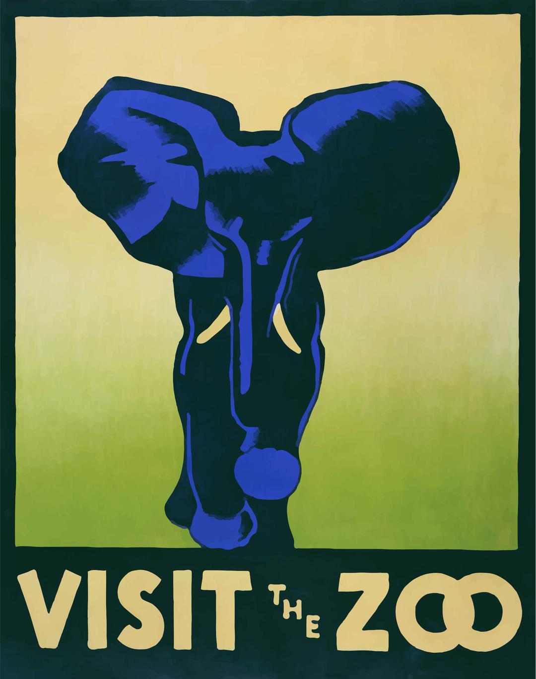 Visit the zoo poster png transparent