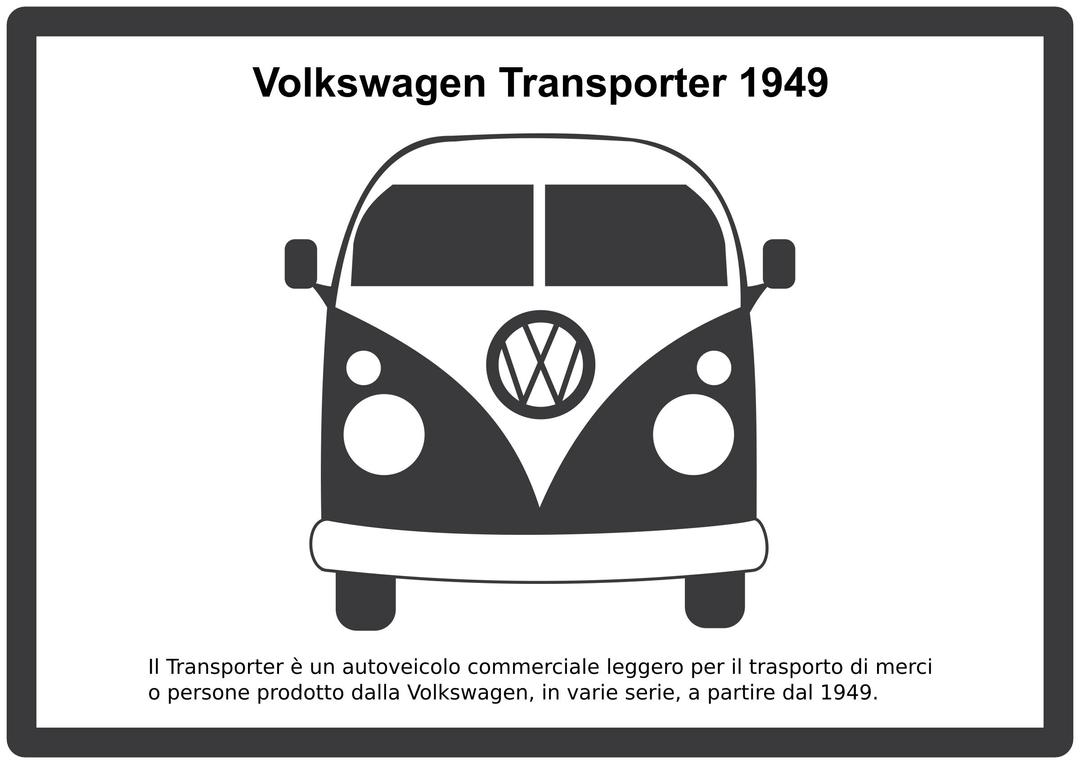 Volkswagen Transporter 1949 png transparent