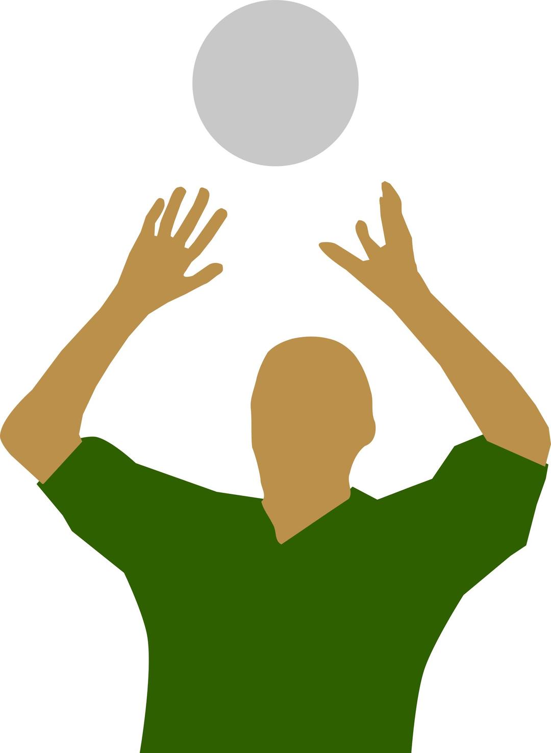 Volleyball player silhouette png transparent