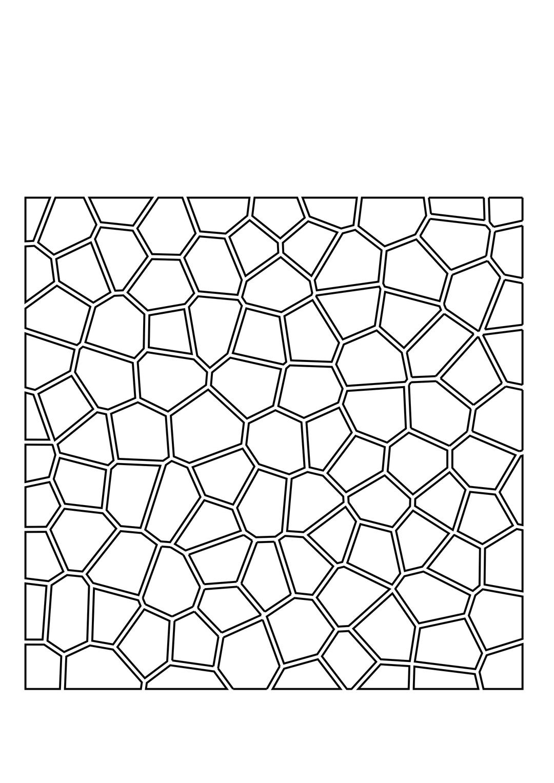Voronoi 2D pattern with offset png transparent