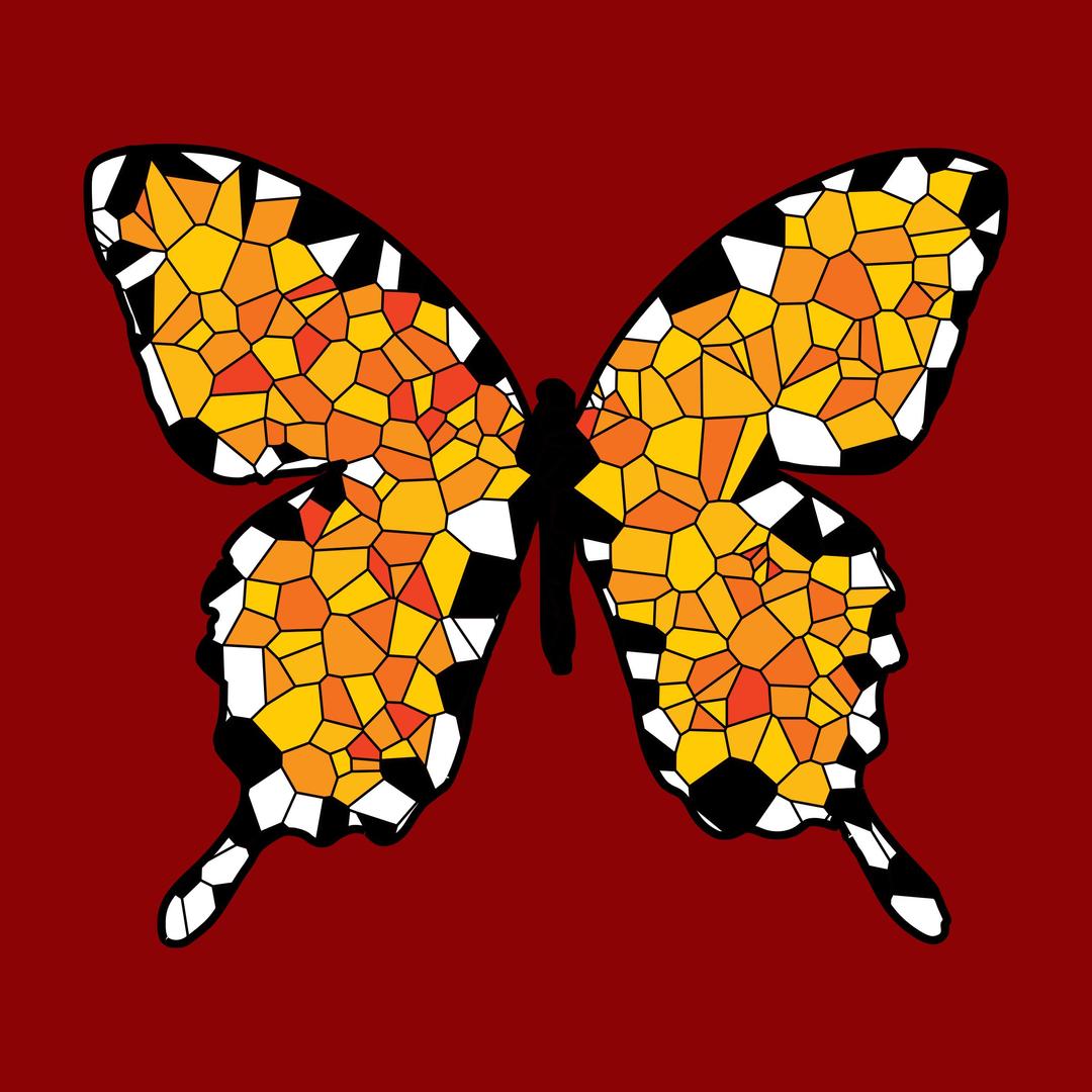 Voronoi Butterfly png transparent