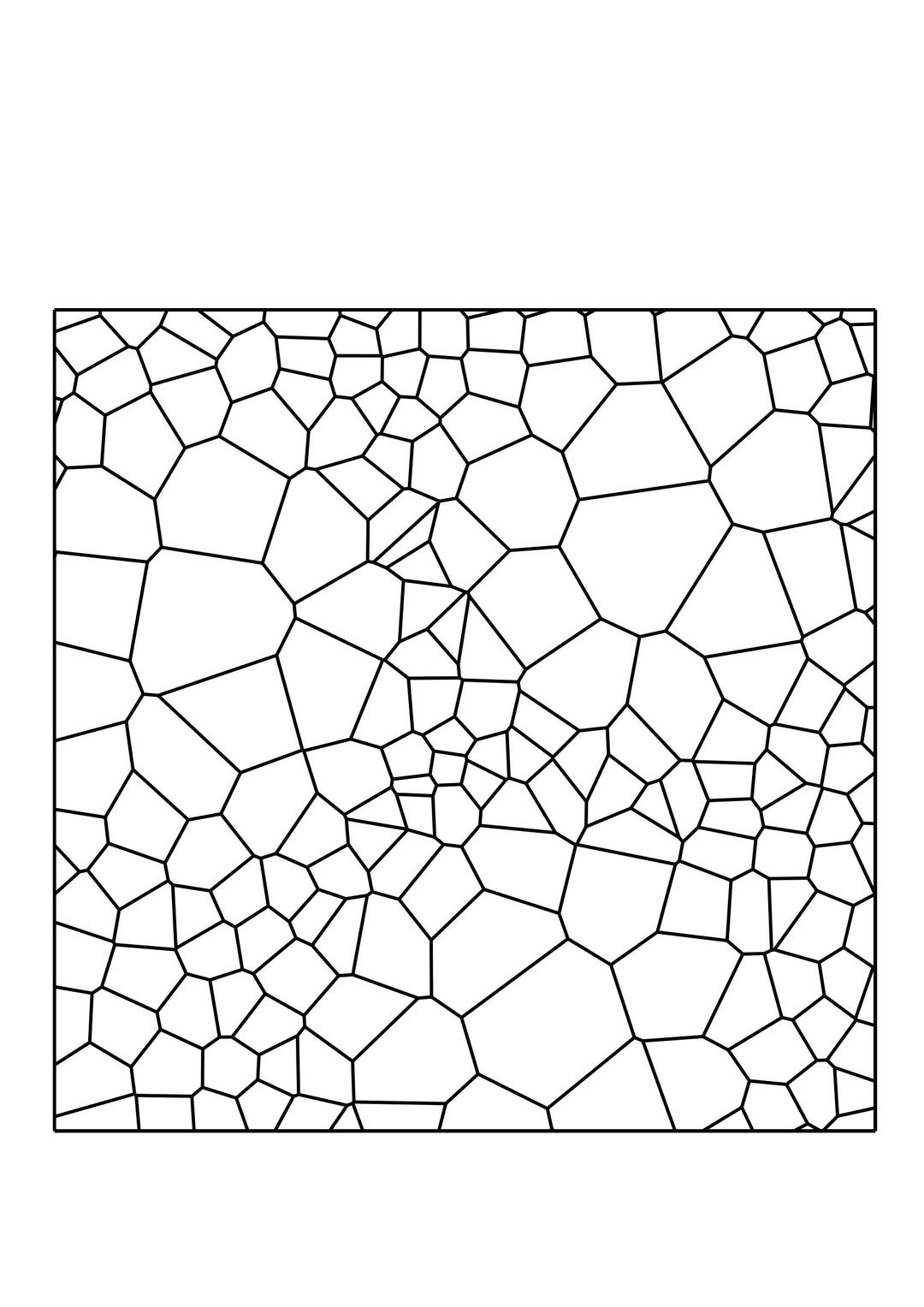 Voronoi diagram with 3 attractor points png transparent
