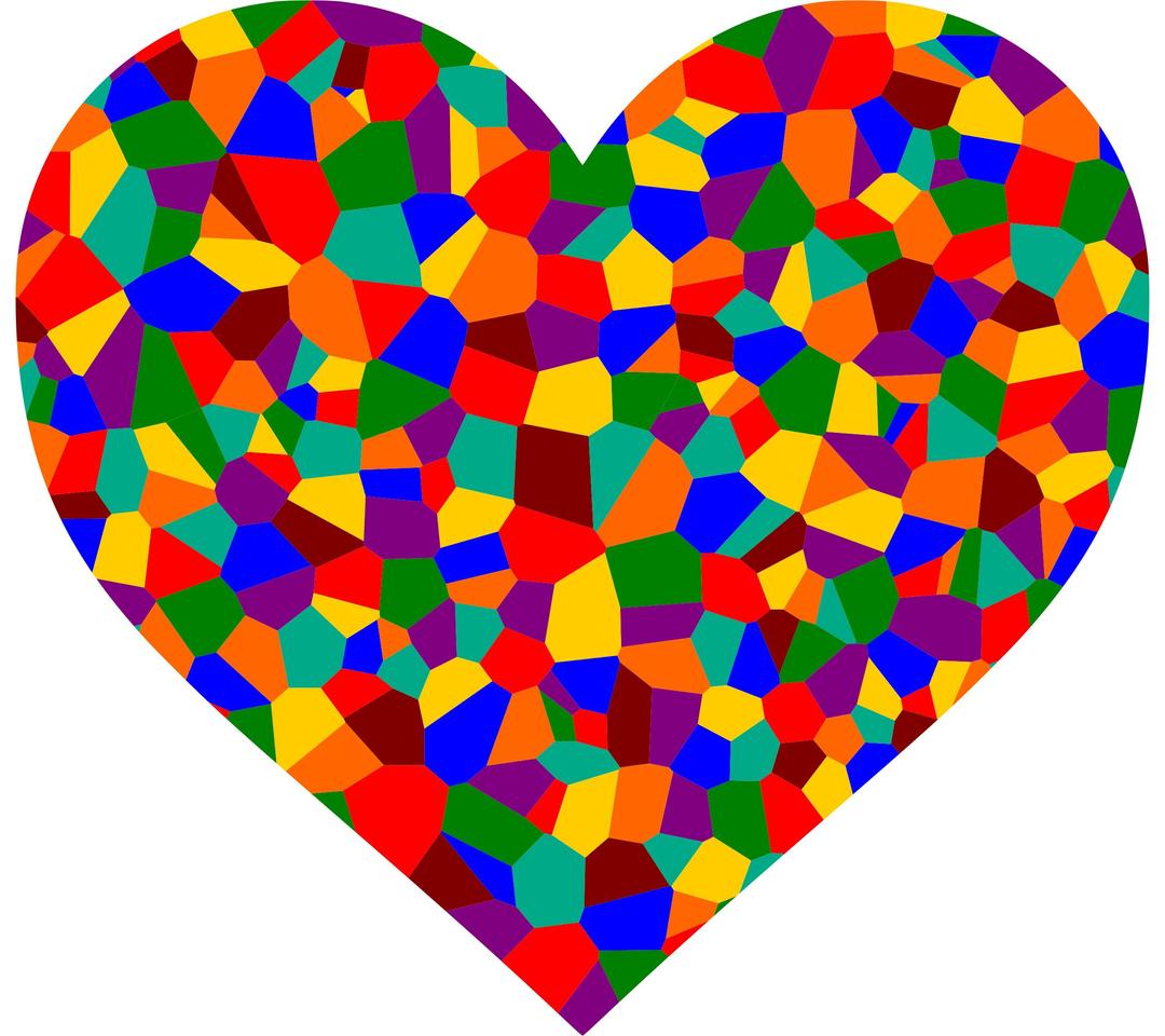 Voronoi Heart png transparent