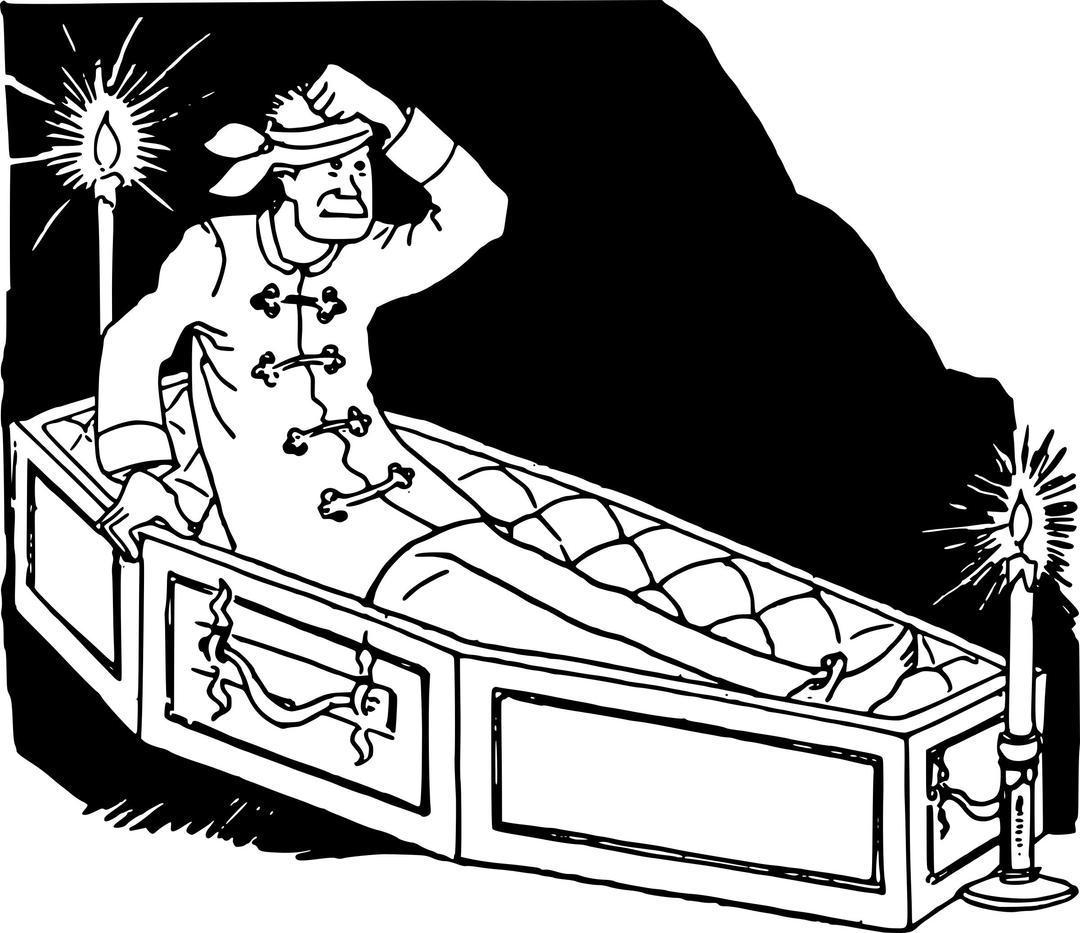 Waking in a Coffin png transparent