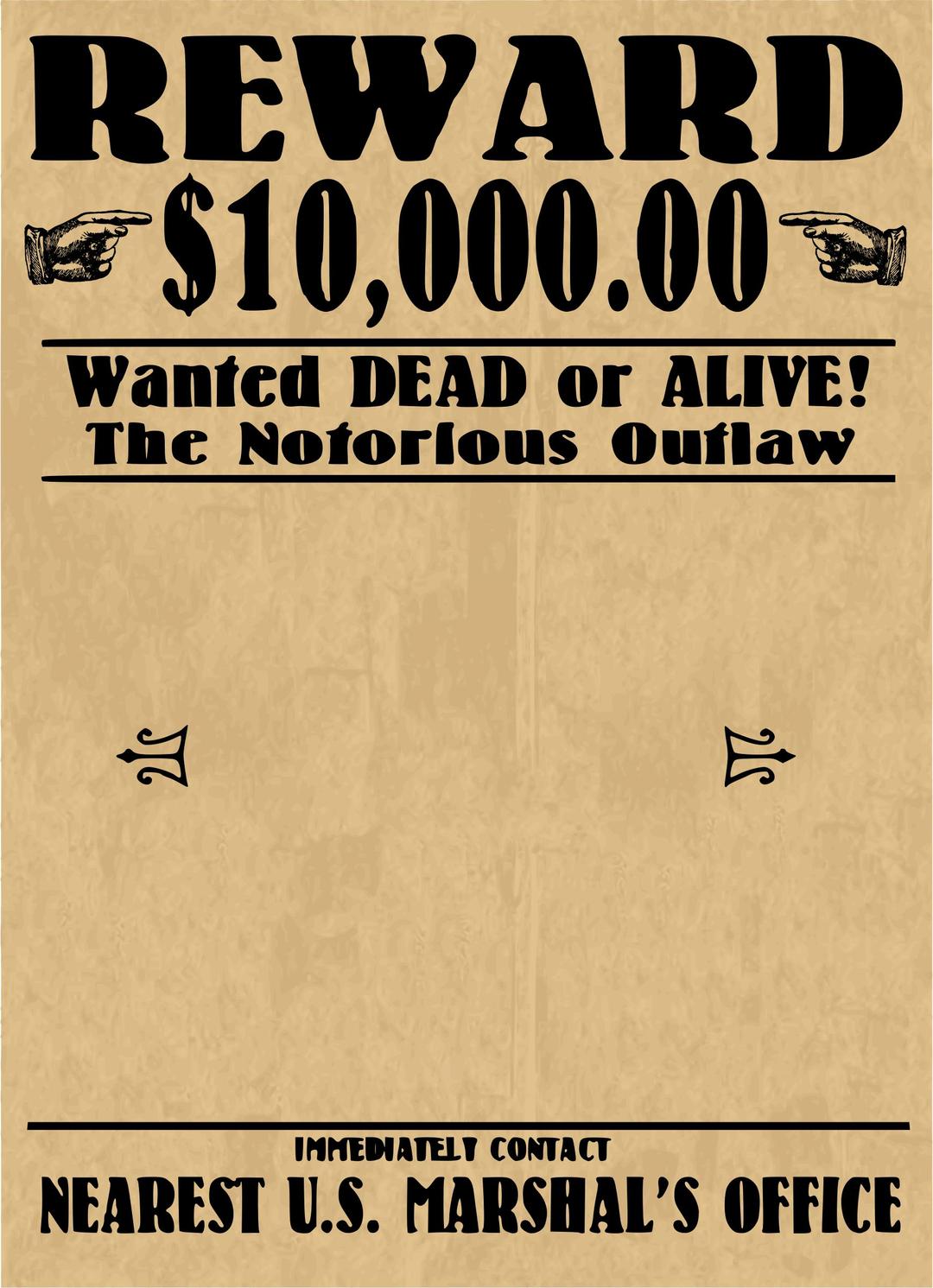 Wanted Poster - Blank png transparent