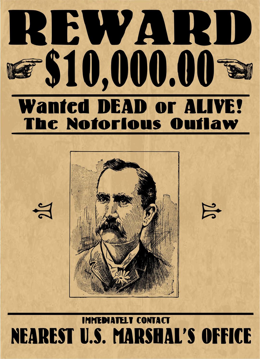 Wanted Poster - Face png transparent