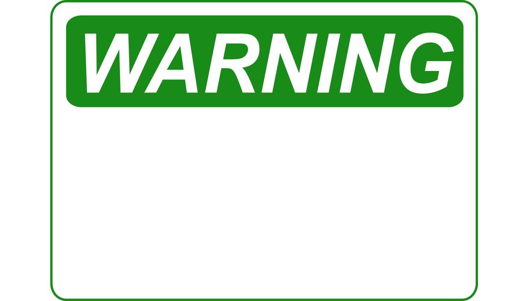 Warning - Blank (Green) png transparent