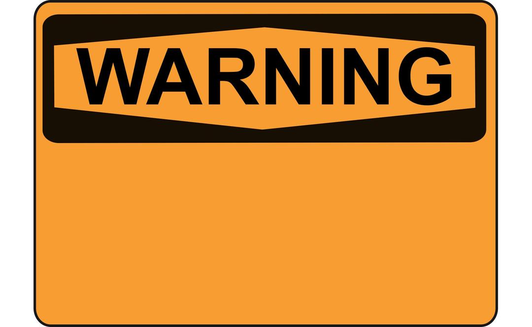 Warning - Blank (orange) png transparent