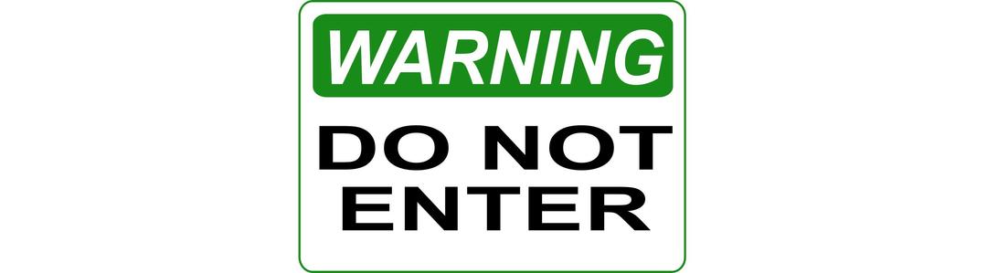 Warning - Do Not Enter (Green) png transparent