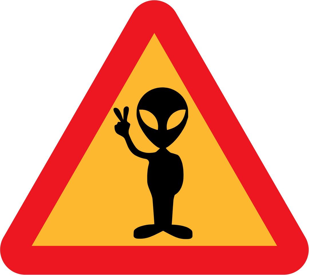 Warning for aliens png transparent